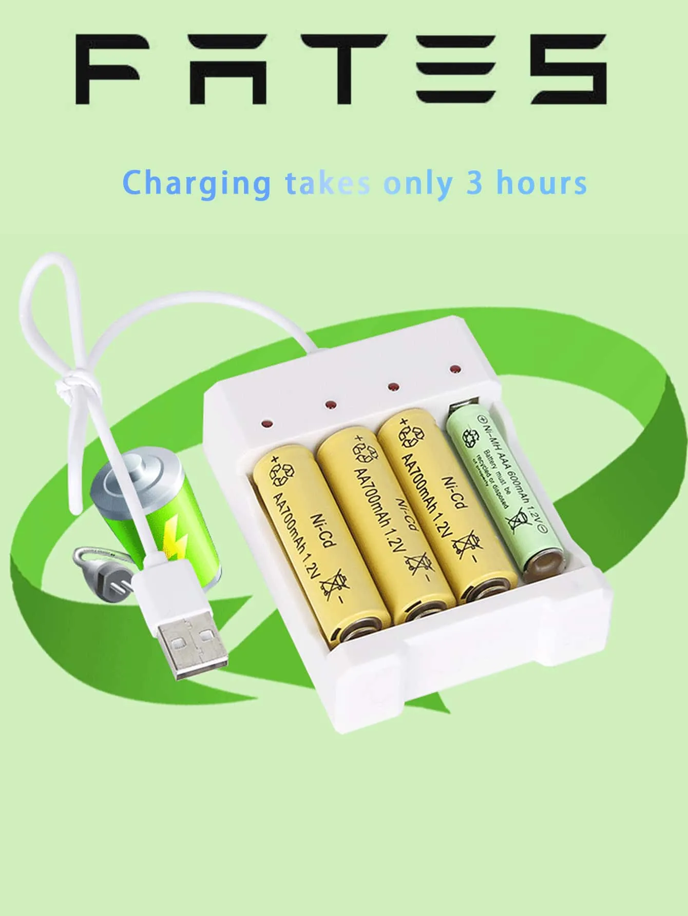 1pc 4 Slot AA/AAA USB Battery Charger