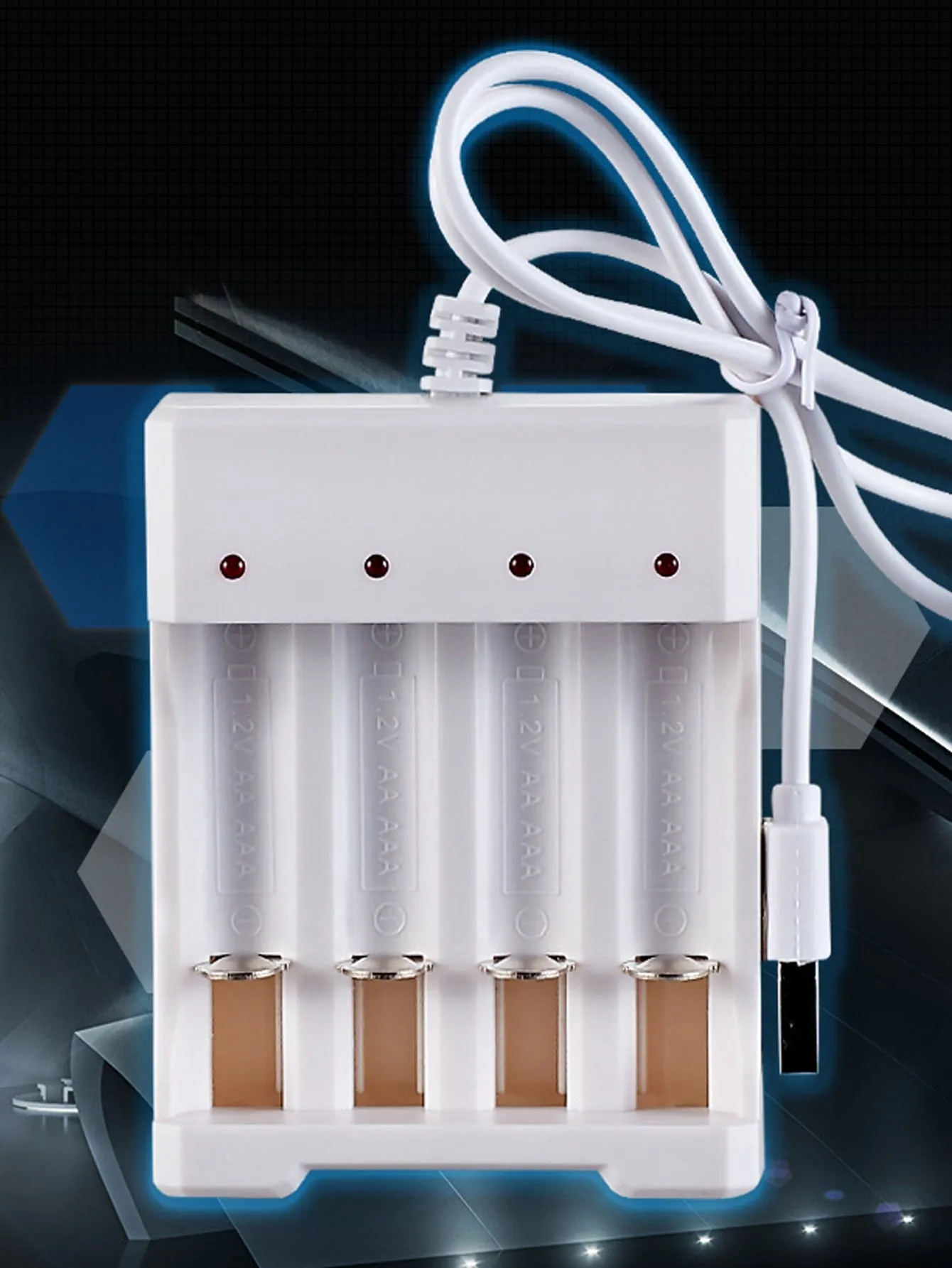 1pc 4 Slot AA/AAA USB Battery Charger