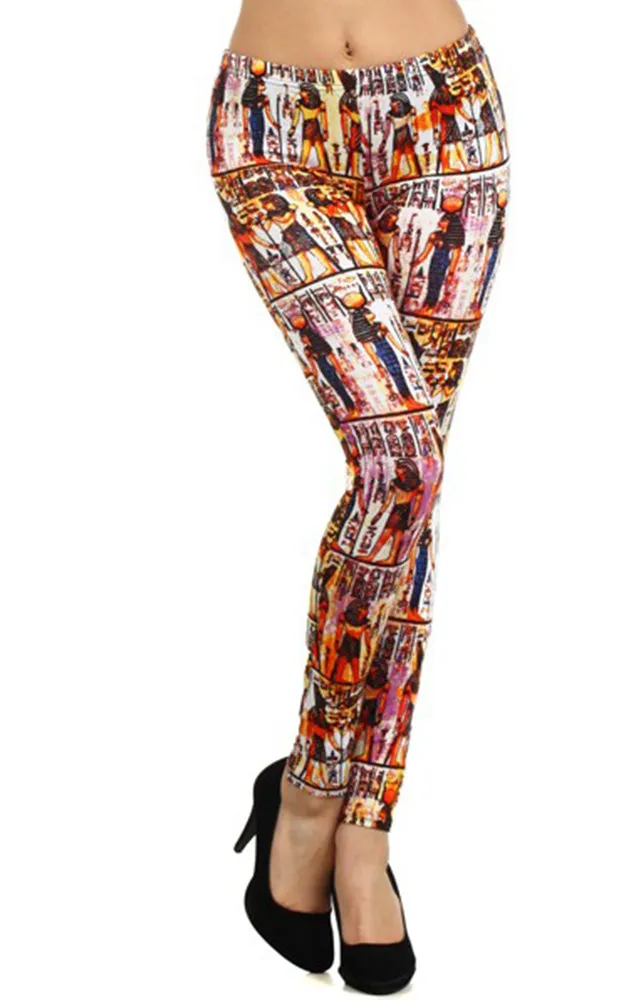 6231061R Stella Elyse - Egyptian Mural Printed Leggings