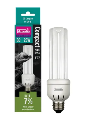 Arcadia D3  UVB Compact 7% UVB bulb 23w