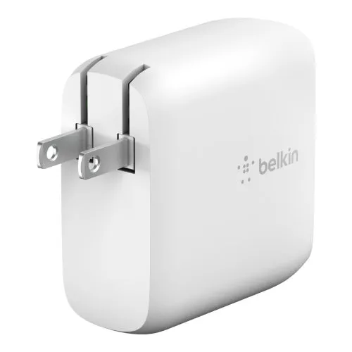 Belkin BOOST↑CHARGE™ Dual USB-C PD GaN Wall Charger 68W - White - Brand New