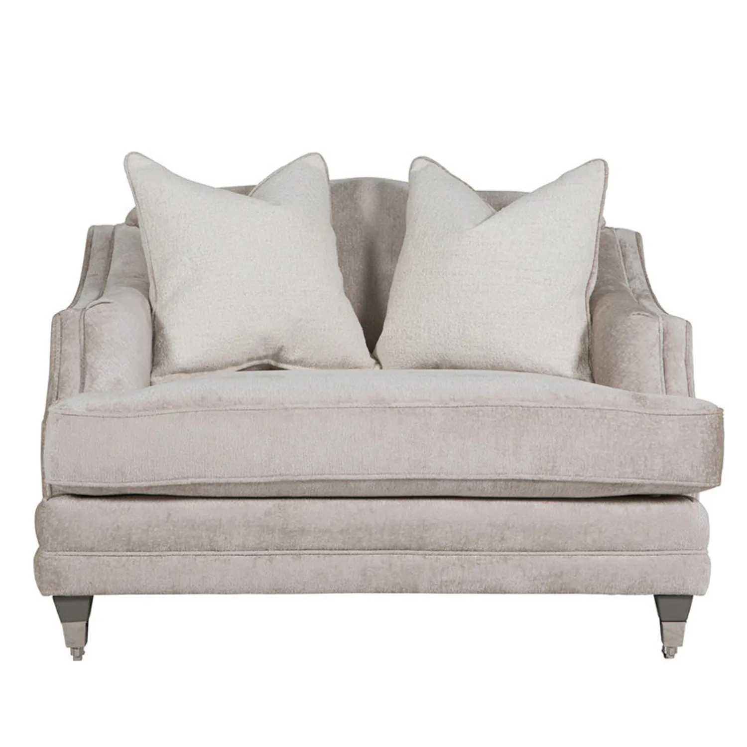 Belvedere Love Seat Fixed Back Mink