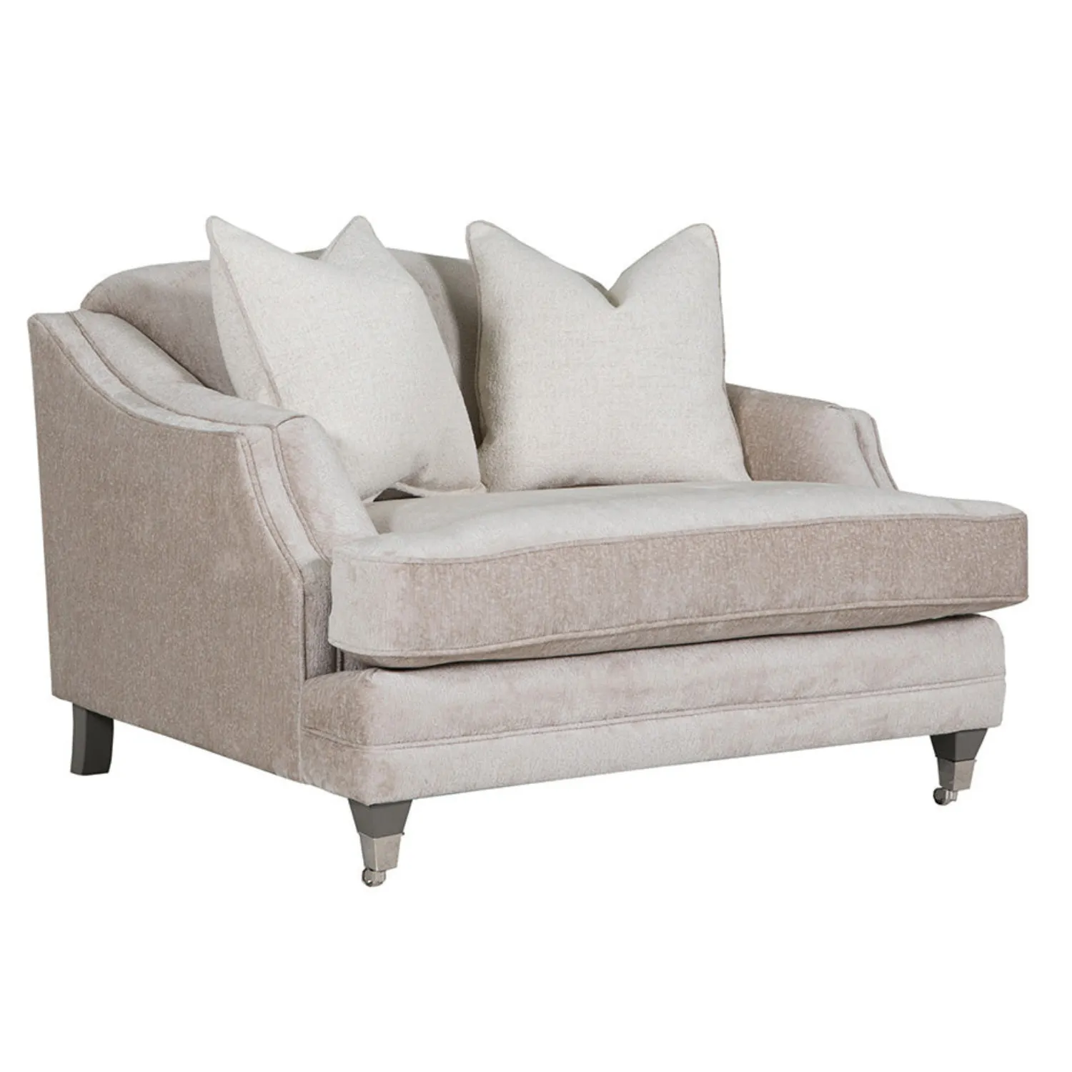 Belvedere Love Seat Fixed Back Mink