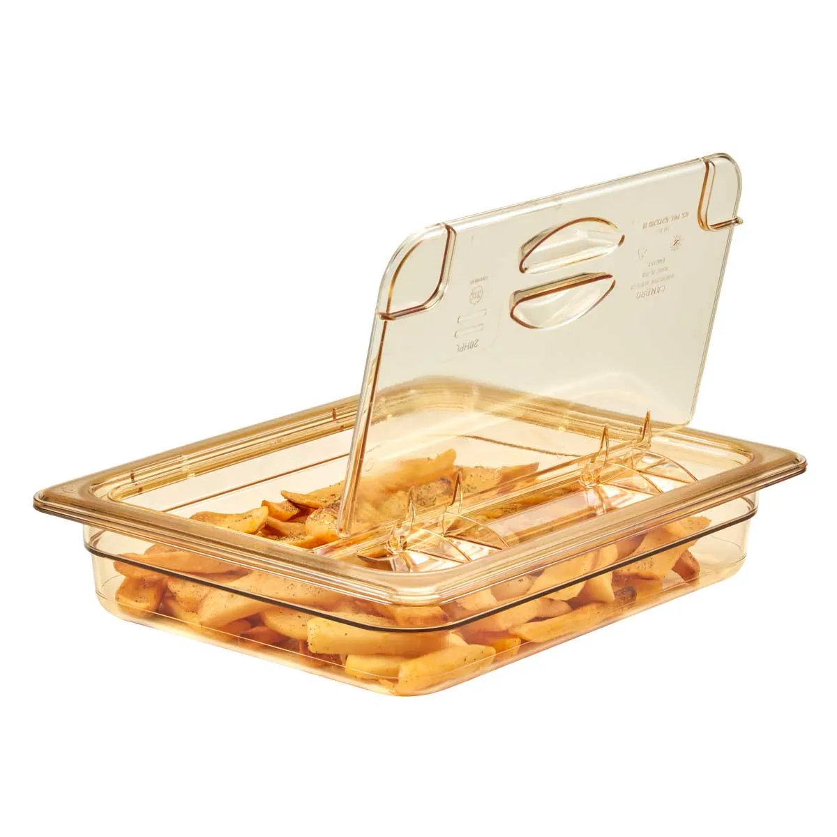 Cambro 22HP150 H-Pan 1/2 Size High Heat Food Pan, Amber, 2-1/2" Deep
