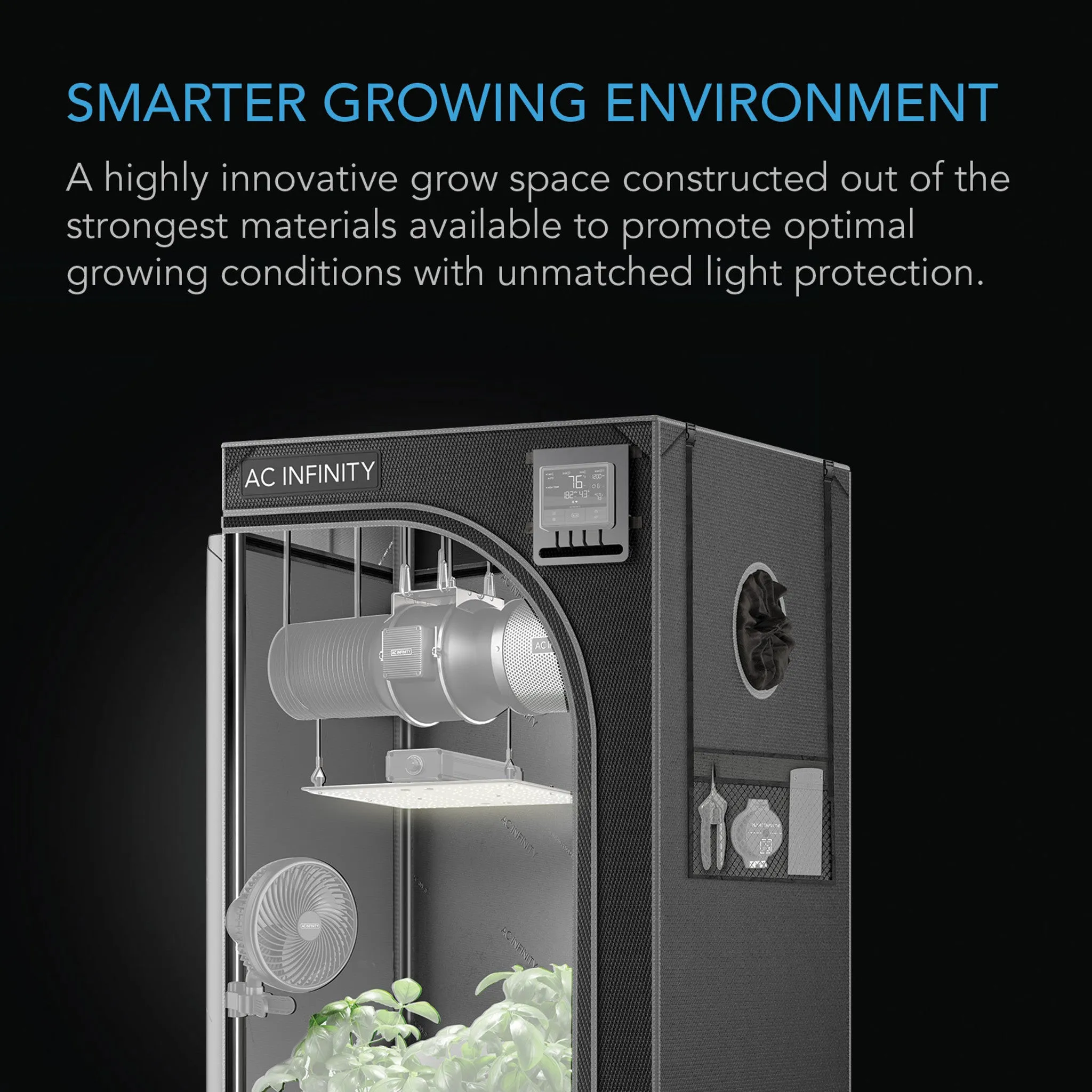 CLOUDLAB 722, Advance Grow Tent 2x2, Thickest 1 In. Poles, Highest Density 2000D Diamond Mylar Canvas, 24" x 24" x 72"
