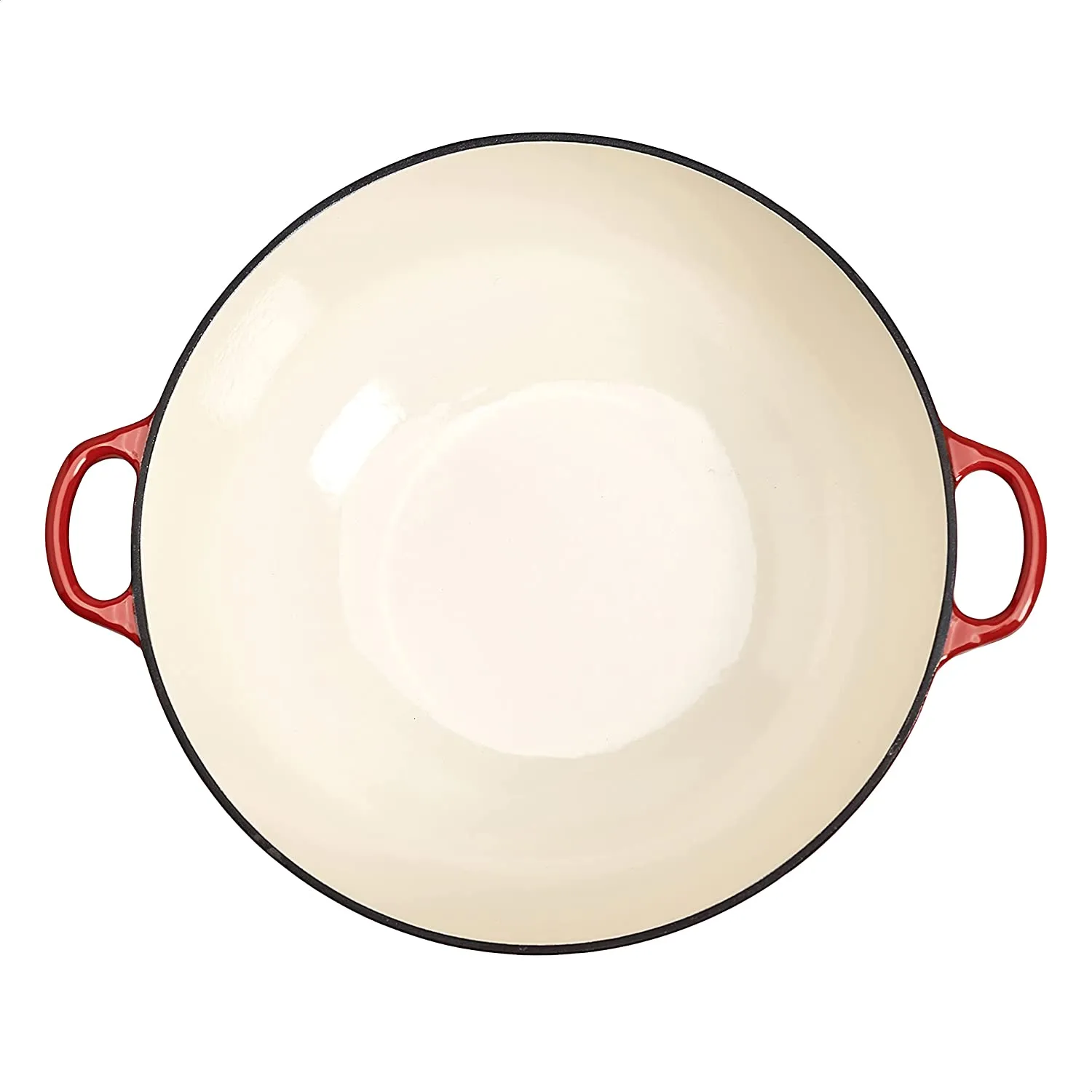 Commercial Enameled Cast Iron Covered Braiser, 7.5-Quart, Red