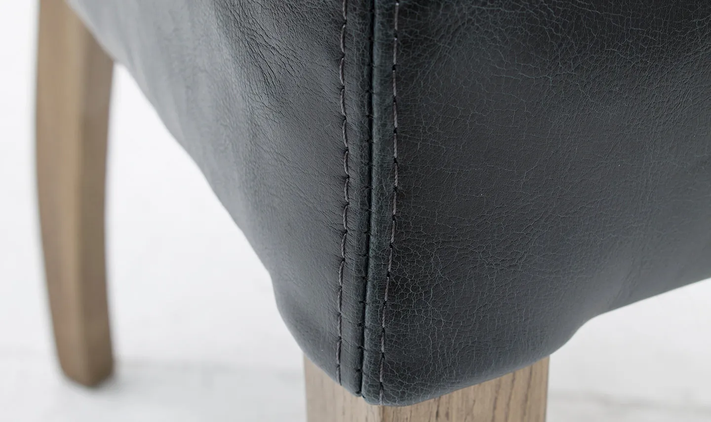 Duke Dining Chair Leather Ink Blue