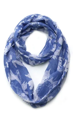 EAS8323 Blue Floral Print Infinity