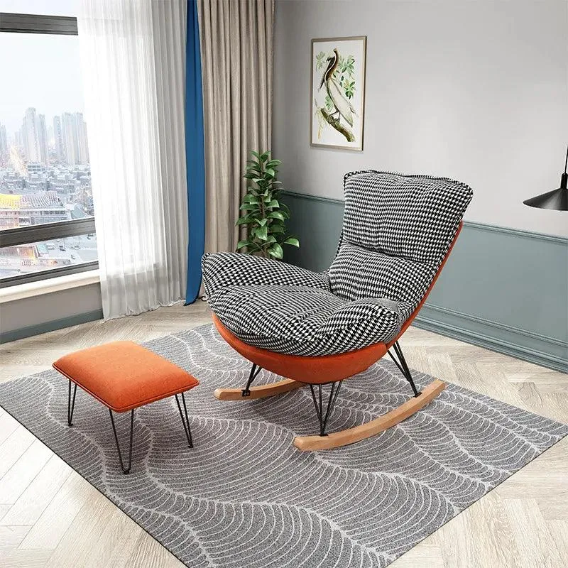 Elegant Genuine Leather Rocking Chair for Ultimate Comfort and Style