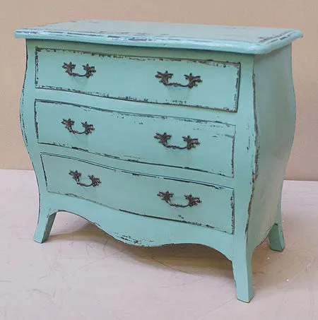 French Country Dining, Turquoise French Dining Table Set (1 Table 6 Chairs)