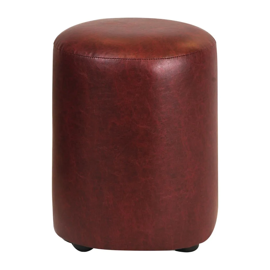 FT453 Cylinder Faux Leather Bar Stool Garnet (Pack of 2)
