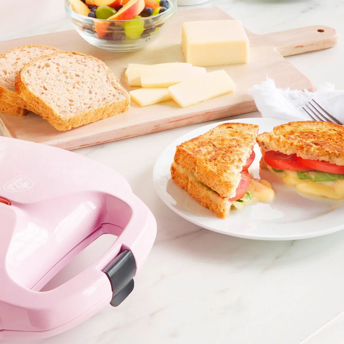 GreenLife Sandwich Maker | Pink