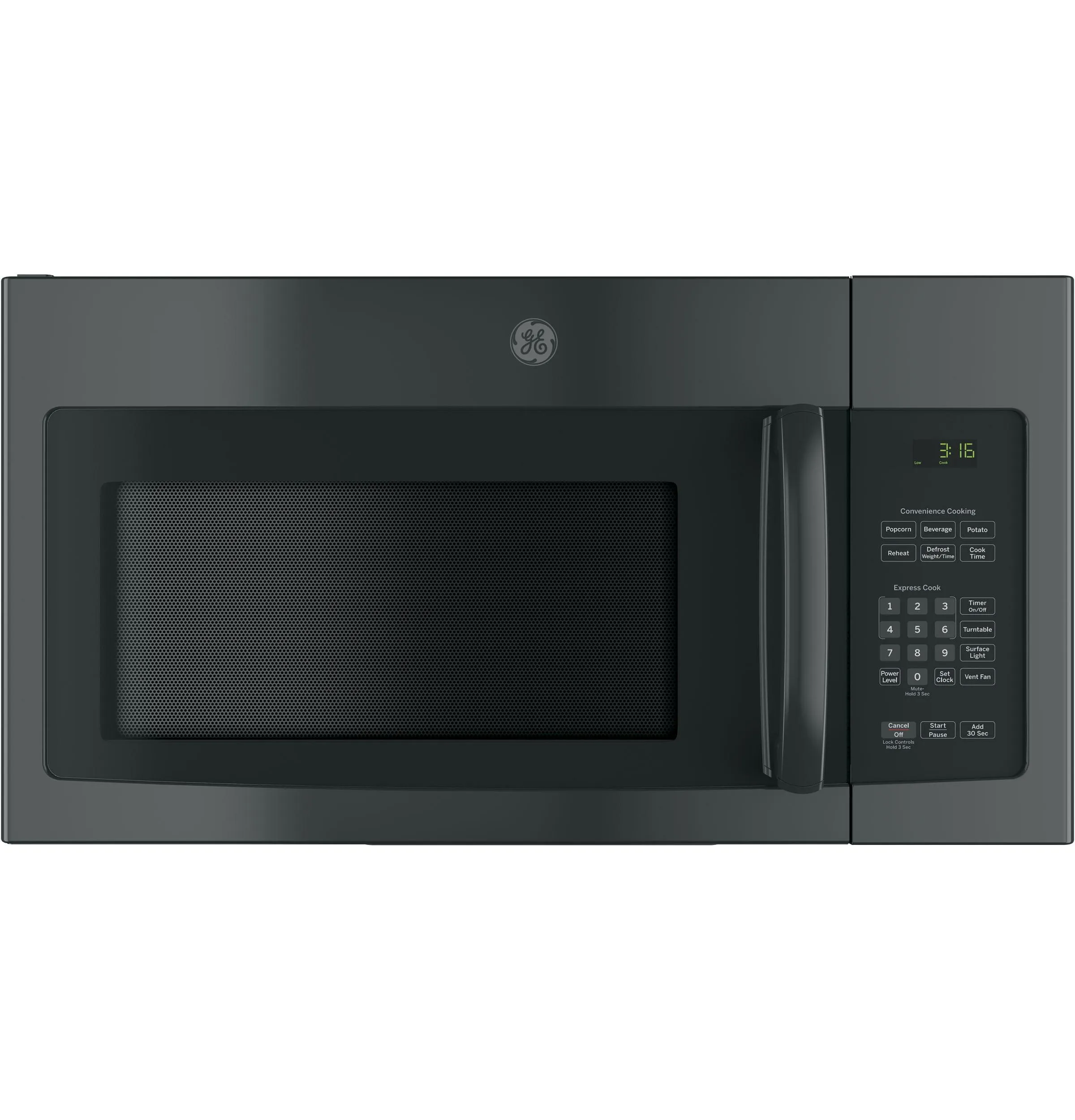 JNM3163DJBB GE® 1.6 Cu. Ft. Over-the-Range Microwave Oven with Recirculating Venting