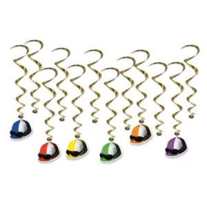Jockey Helmet Hanging Decoration Whirls