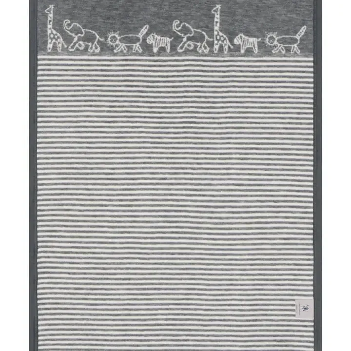 Jungle Walk Grey Mini Blanket