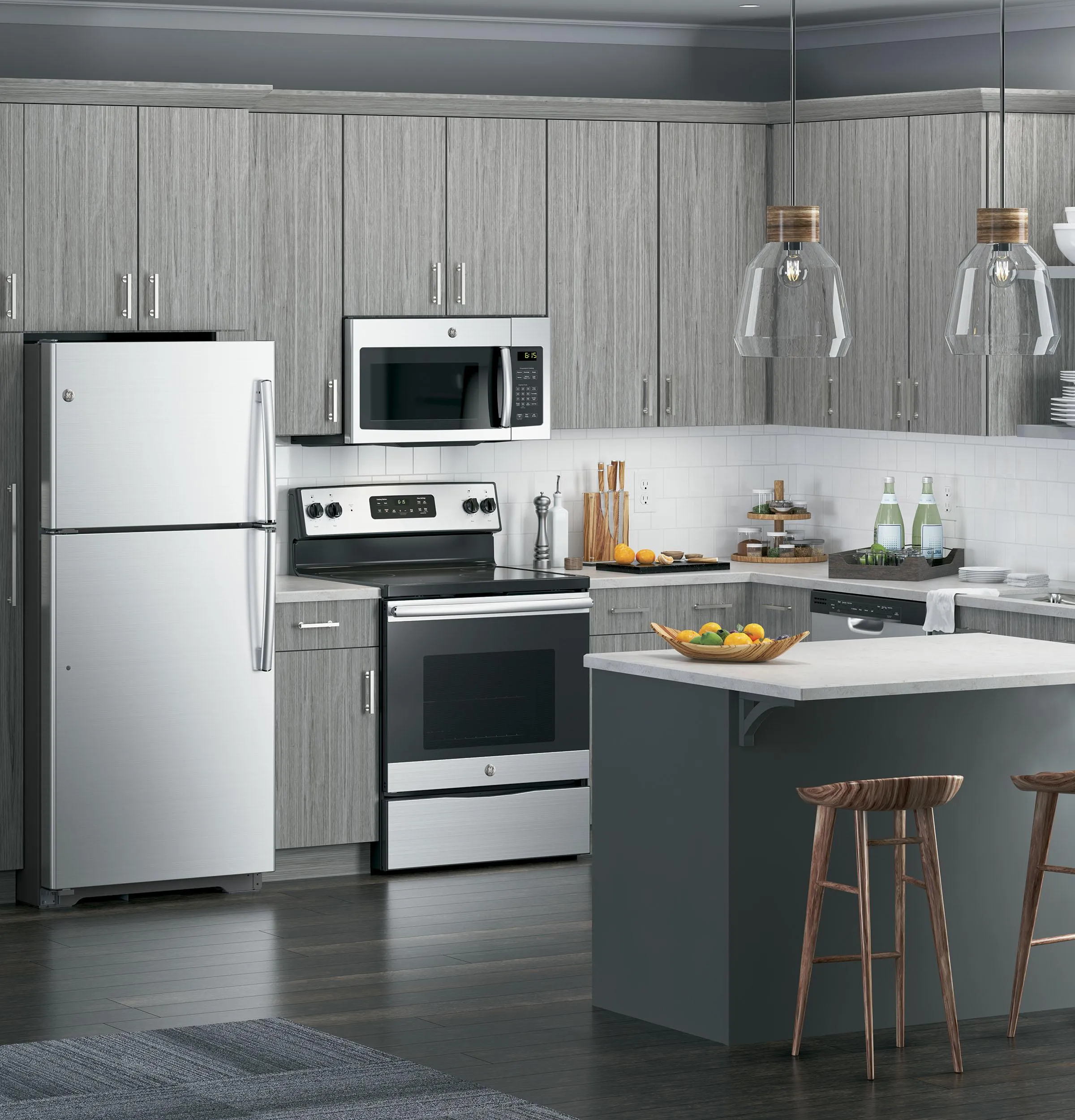 JVM3162RJSS GE® 1.6 Cu. Ft. Over-the-Range Microwave Oven