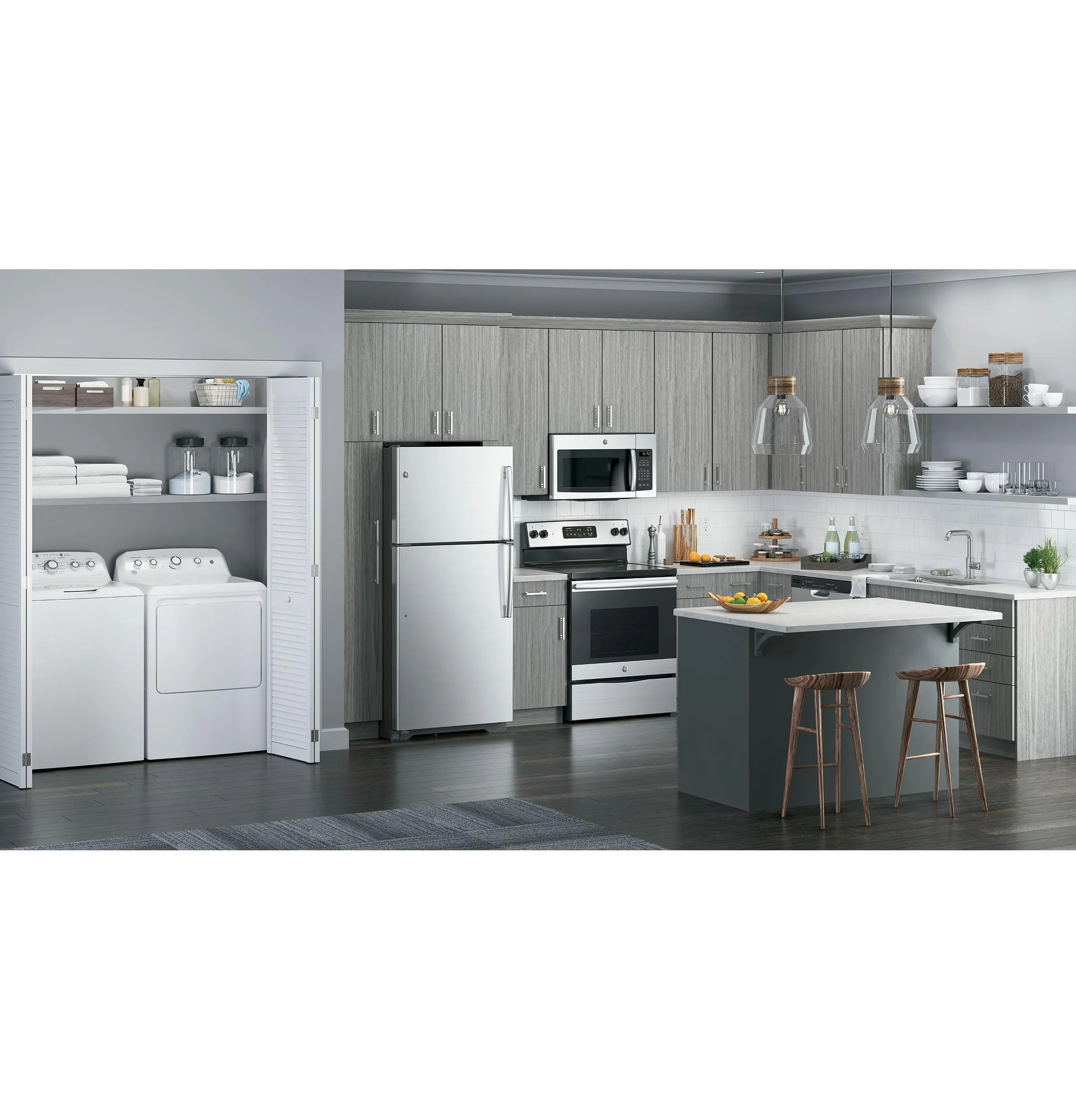 JVM3162RJSS GE® 1.6 Cu. Ft. Over-the-Range Microwave Oven