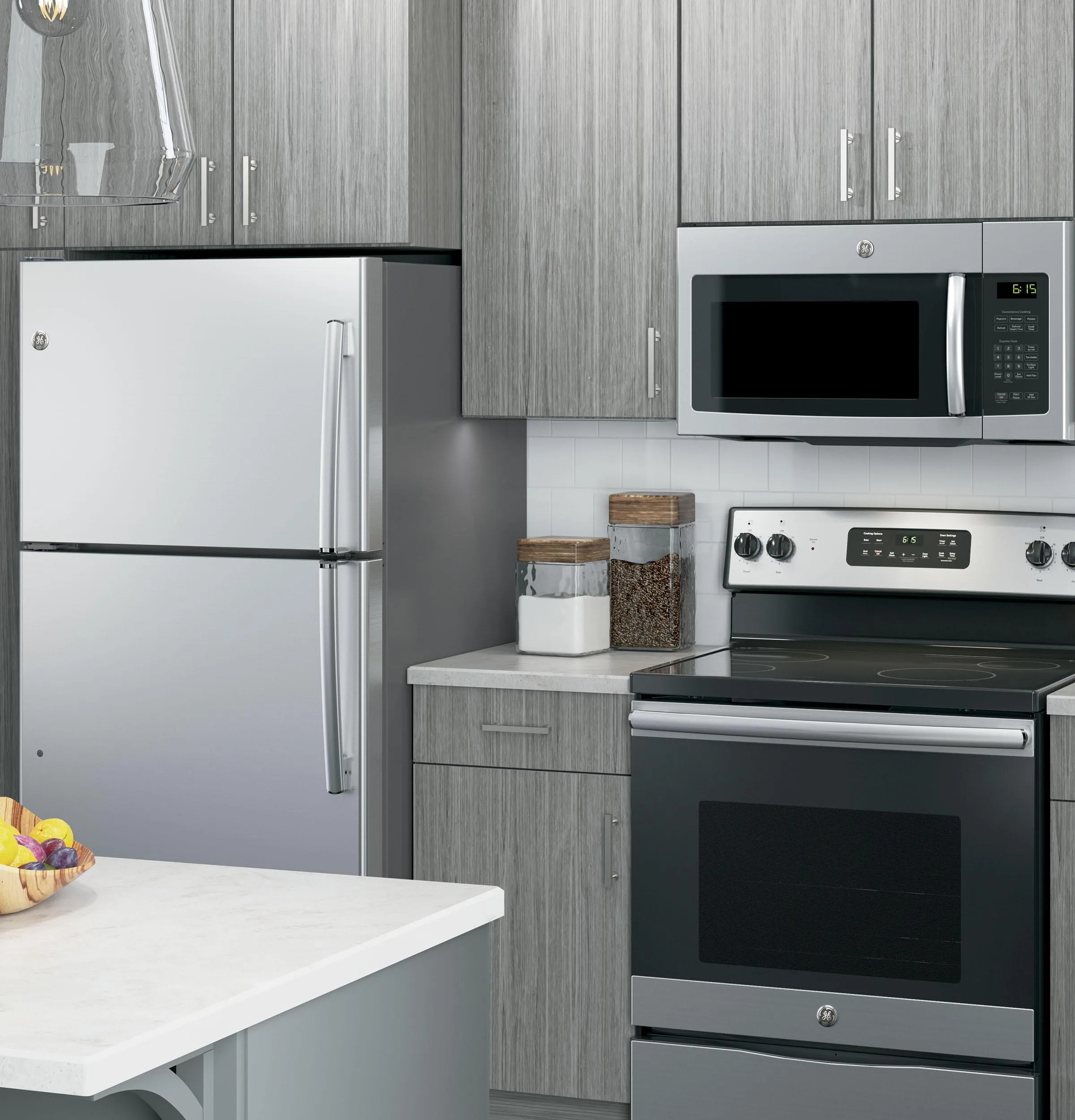JVM3162RJSS GE® 1.6 Cu. Ft. Over-the-Range Microwave Oven
