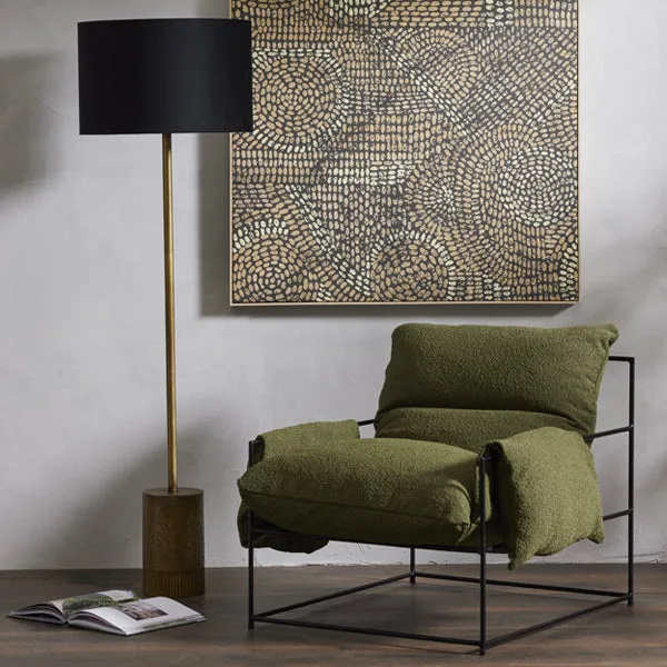 Klein Chair - Green Boucle / Black