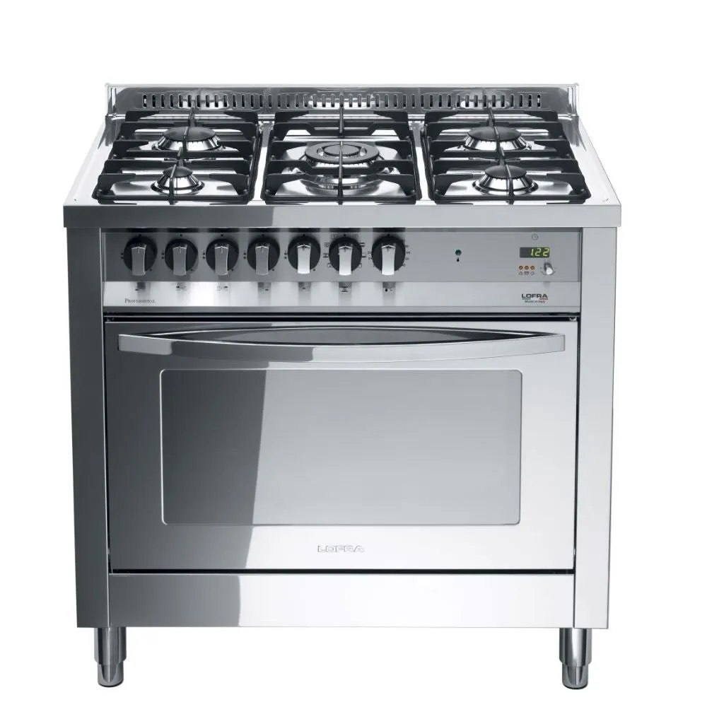 Lofra Rainbow 90 PNM G96MFT GVT C Black Gas Dual Fuel Range Cooker 90cm