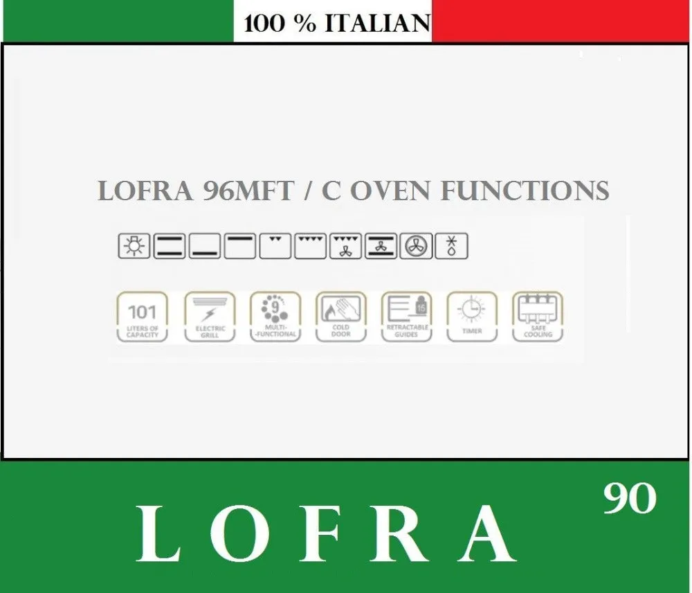 Lofra Rainbow 90 PNM G96MFT GVT C Black Gas Dual Fuel Range Cooker 90cm