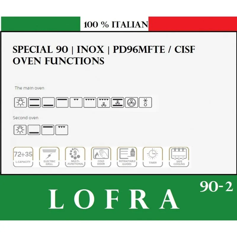 Lofra Venezia 90t PBID 96MFTE /AOE Cream Gas Dual Fuel Range Cooker 90cm