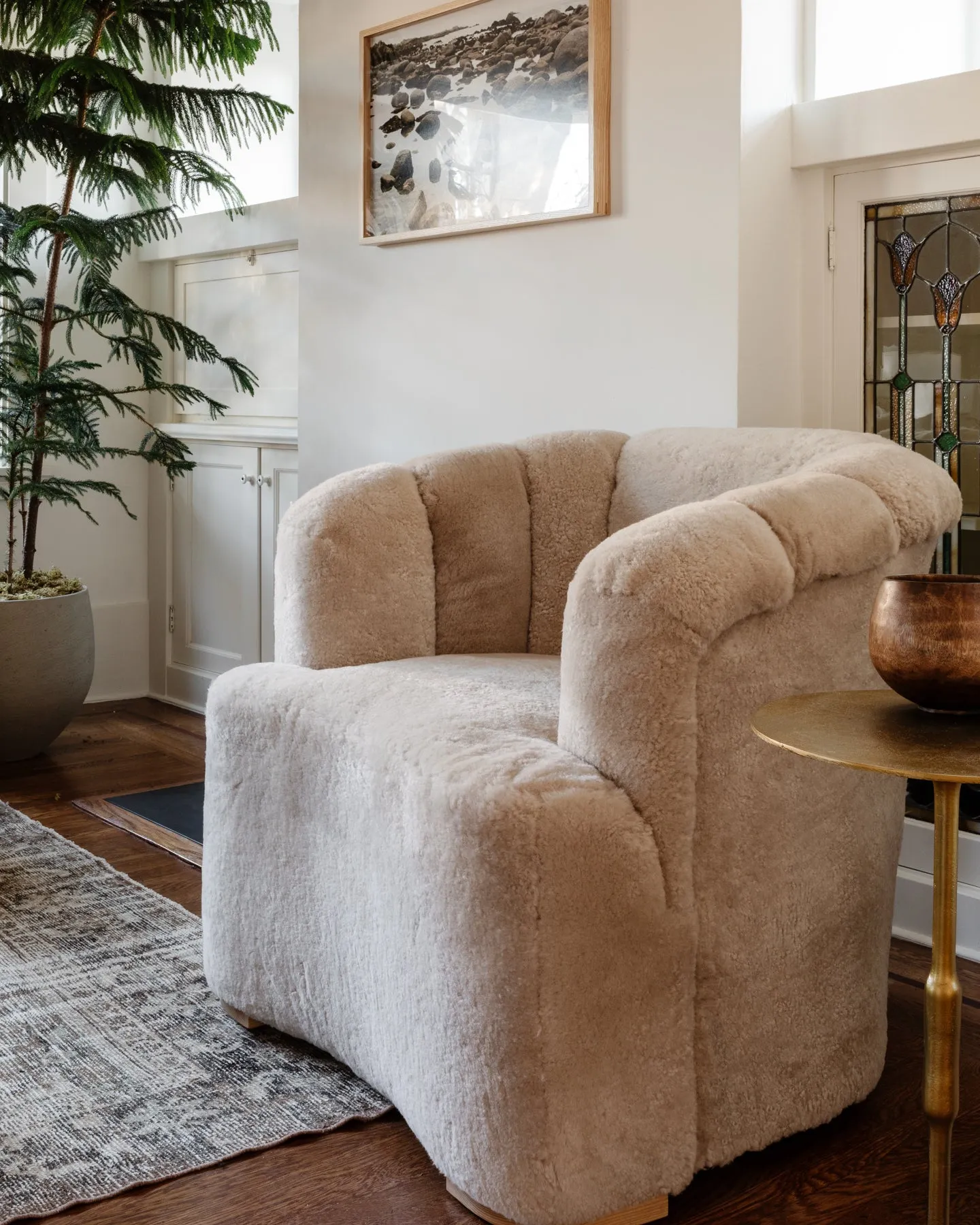 Lovall Shearling Club Chair