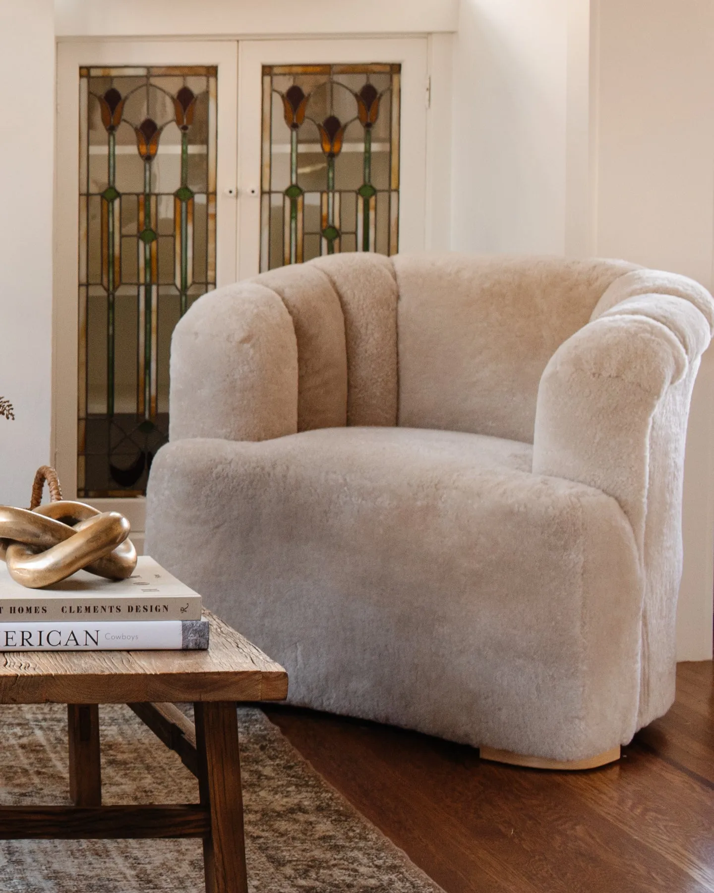 Lovall Shearling Club Chair