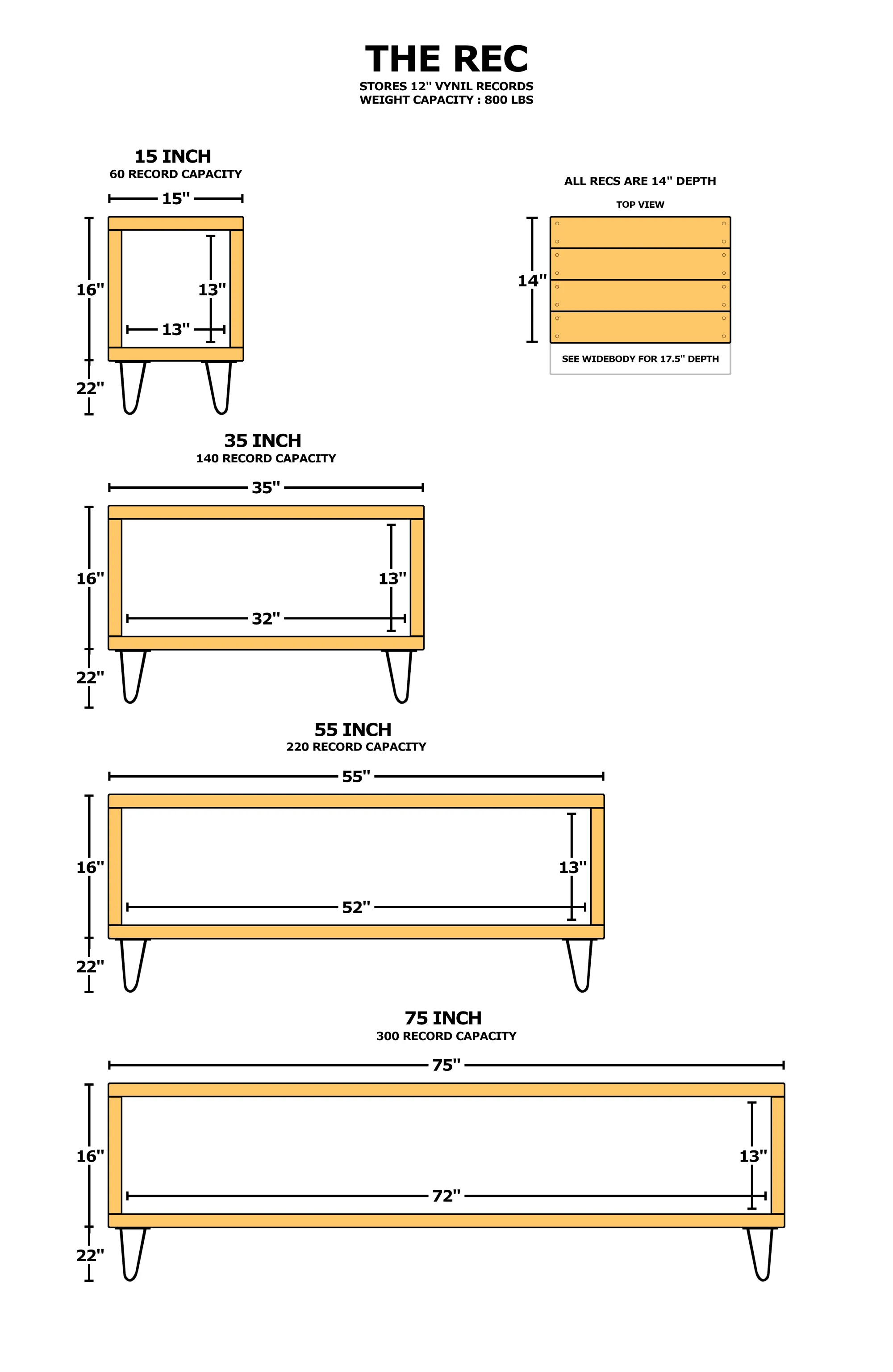 Rec Vinyl Record Storage