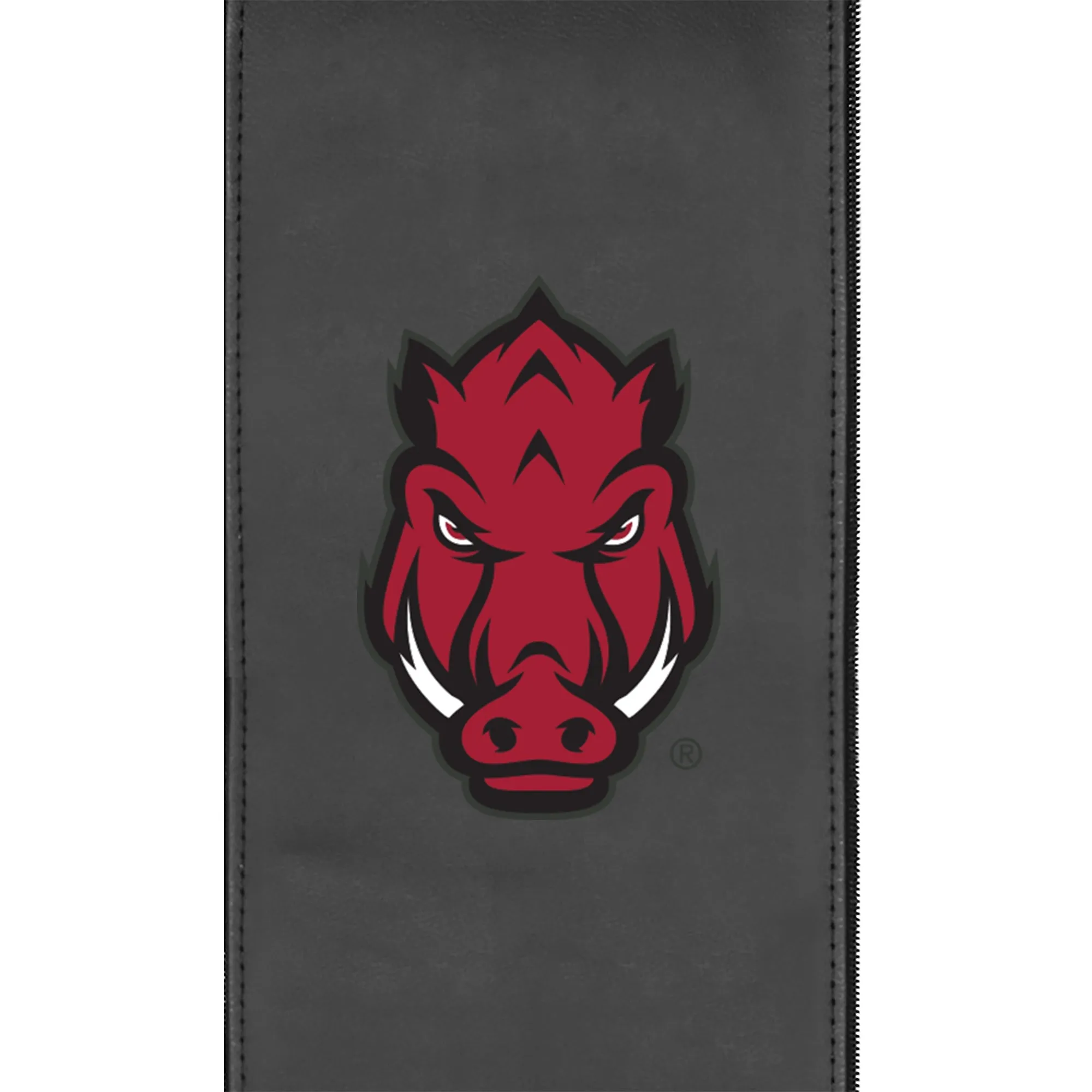 Silver Loveseat with Arkansas Razorbacks Secondary Logo