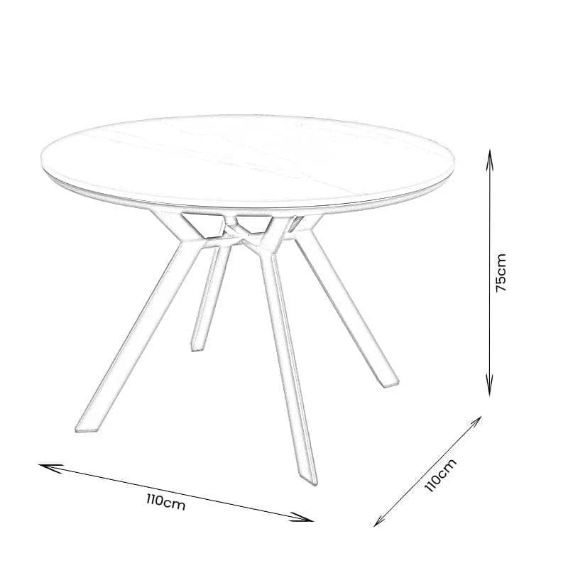 Sofia Round 4 Seater Dining Set