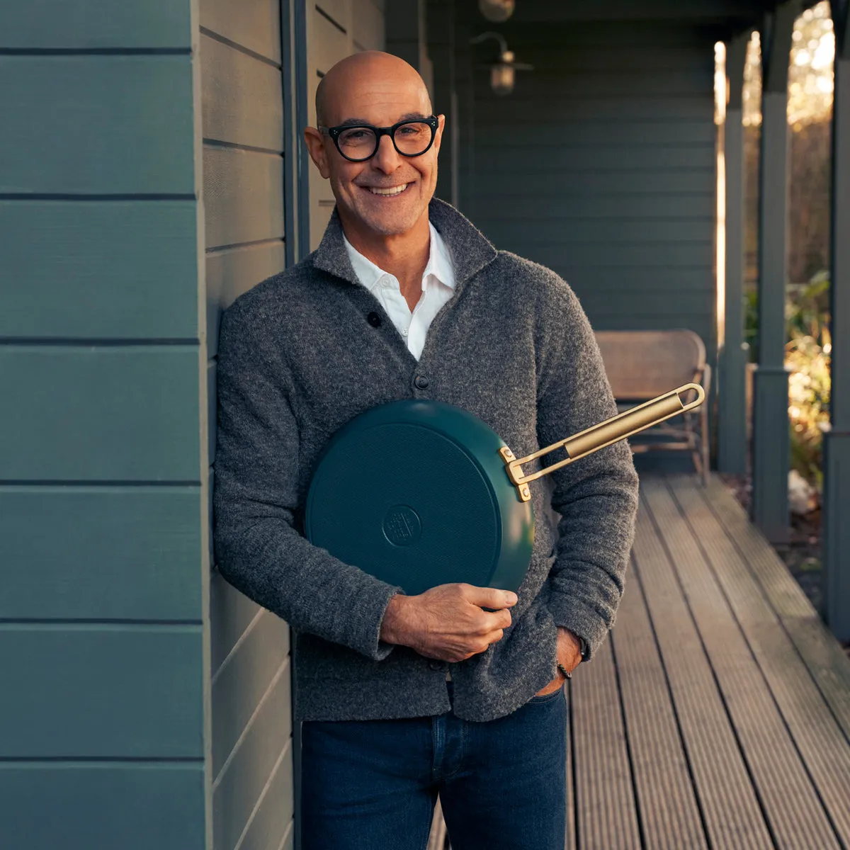 Stanley Tucci™ Ceramic Nonstick 8" and 10" Frypan Set | Venetian Teal