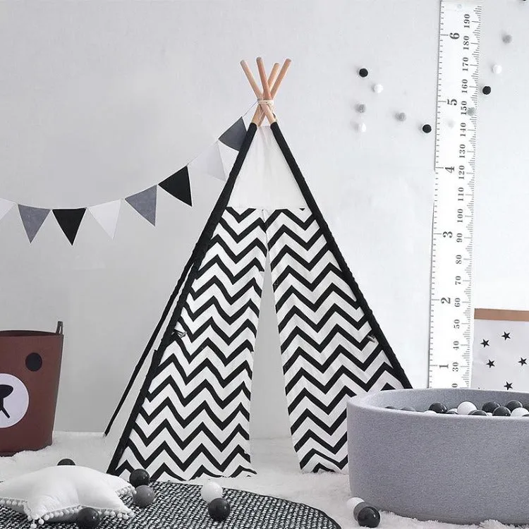 Teepee Tent | Black & White Stripe
