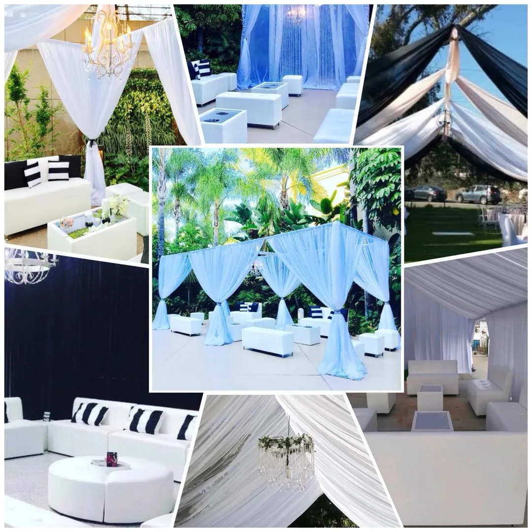 TENT with DRAPING  10X20 & Chandelier