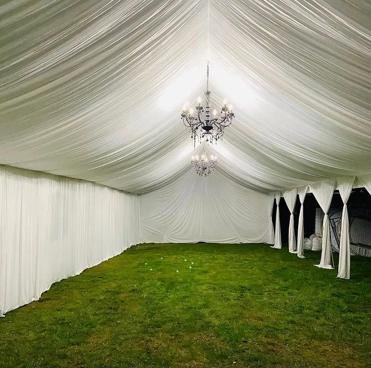 TENT with DRAPING  10X20 & Chandelier