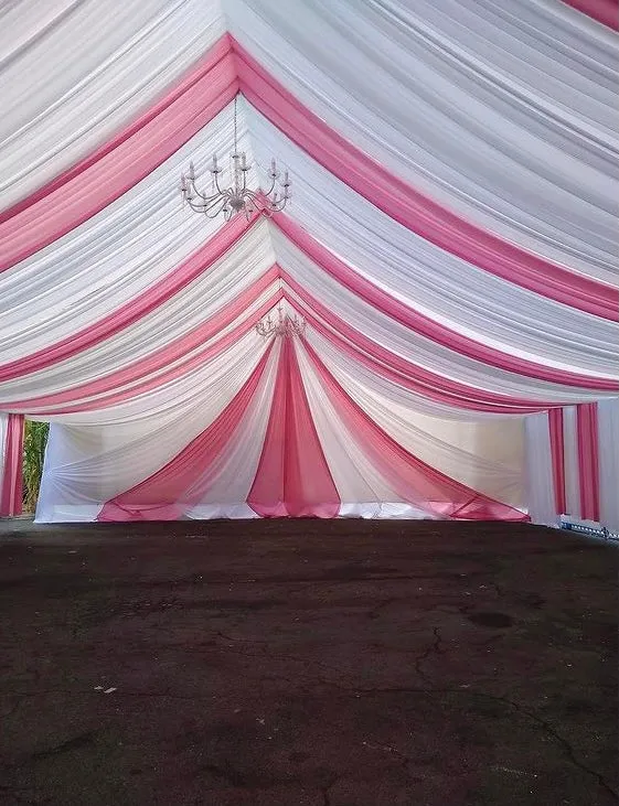 TENT with DRAPING  10X20 & Chandelier