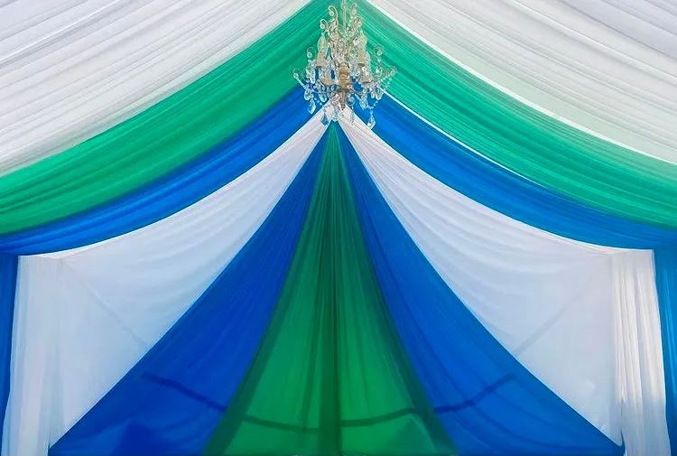 TENT with DRAPING  10X20 & Chandelier