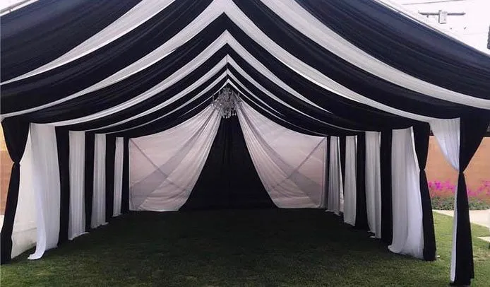 TENT with DRAPING  10X20 & Chandelier