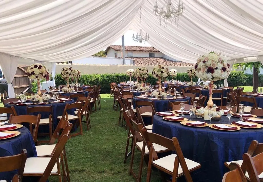 TENT with DRAPING  10X20 & Chandelier