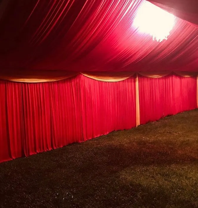 TENT with DRAPING  10X20 & Chandelier