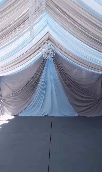 TENT with DRAPING  10X20 & Chandelier