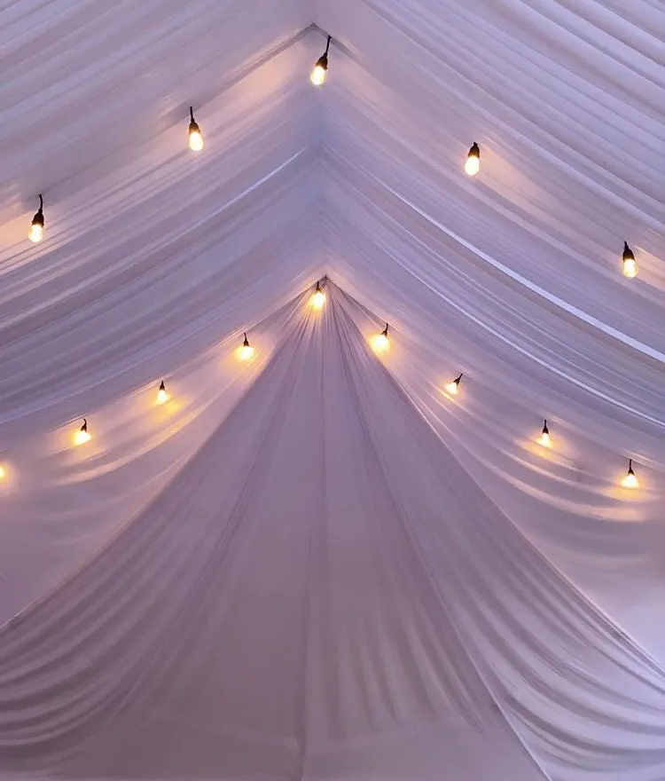 TENT with DRAPING  10X20 & Chandelier