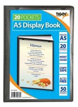 Tiger 20 Pocket Display Book - A5