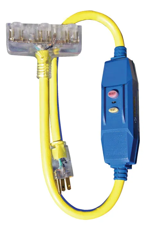 Voltec 20 Amp In-Line GFCI Adapter with Power Block - 12 Gauge