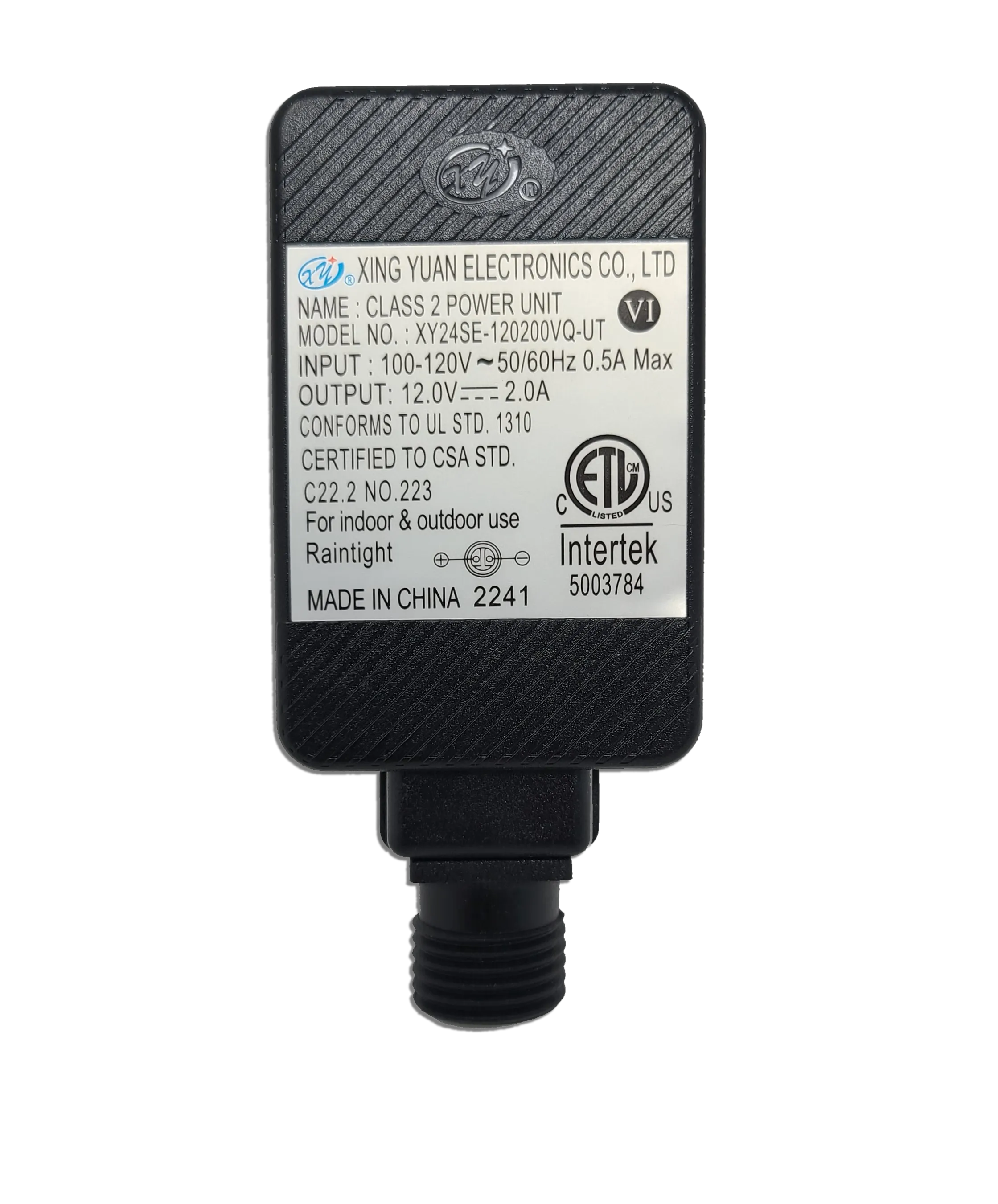 Xing Yuan 12v 2A Power Adapter Connection TIP B | INTERTEK 5003784 XY24SE-120200VQ-UT  |-