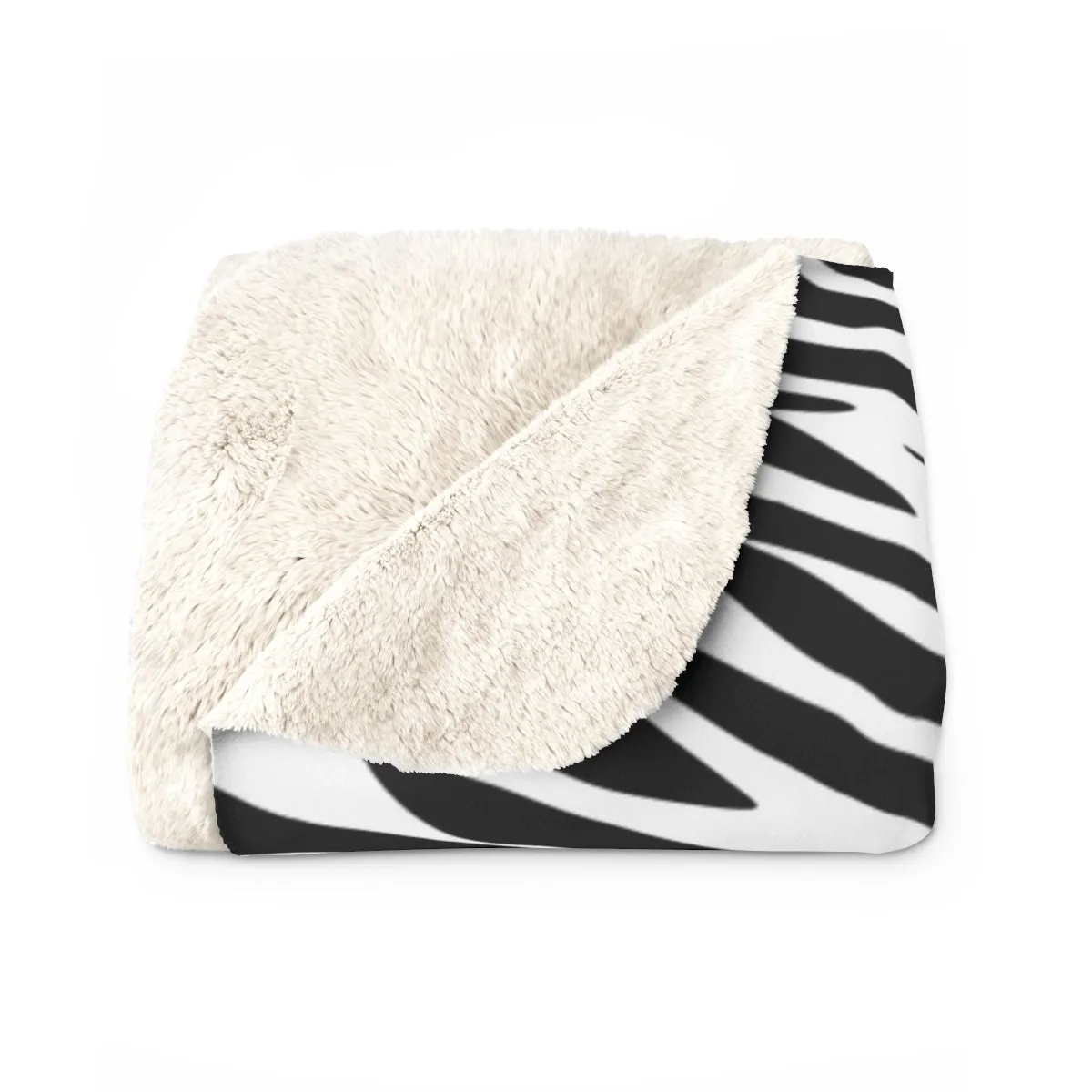 Zebra Print Sherpa Fleece Blanket