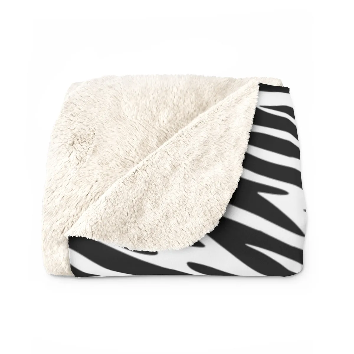 Zebra Print Sherpa Fleece Blanket